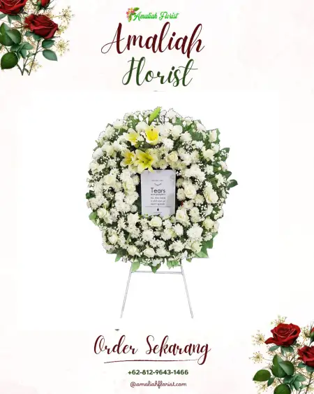 Krans Bunga Duka Maja Baru